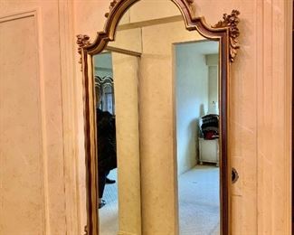 $225; 20th C. gilt mirror; 43" H x 23" W
