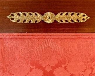 $1400 PAIR; Empire armchairs; gilt detail