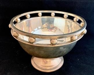 $140 - Silverplate Footed Bowl; 8” diameter, 6” H