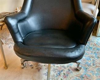 $150; Vintage Desk Chair, 31" H (adjustable height) x 26" W. As is, original cushion.