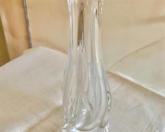 $20; St. Louis France crystal bud vase; 8" H x 2.5" W 