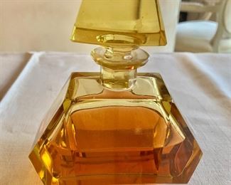 $30; Czech perfume bottle;  5" H x 4.5" W 
