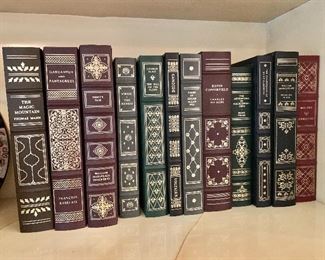 $120; Lot of 12 leather bound books