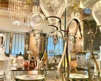 $50 - Wine aerator dispenser; 20.5” H as assembled, 8” diameter base