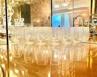 $50 - Set of 10 Stemless Glasses, 4.5” H