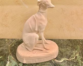 $45 - Parian whippet figural; 7.5" H x 6" W