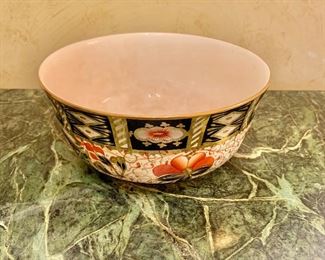 $60; Royal Crown Derby Imari bowl; 3" H x 7" W