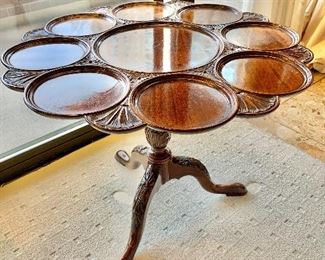 $350  Mahogany Serving Table, 20th century; 26" H x 32" W