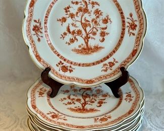 $70; Haviland Limoges 'Tehran' (7) Dinner Plates, 10.5"