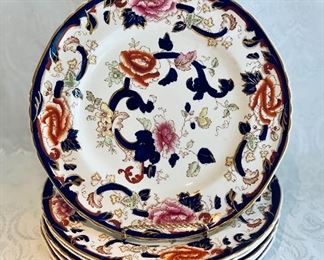 $120; (6) Mason's Ironstone 'Mandalay' Dinner Plates, 10.5"