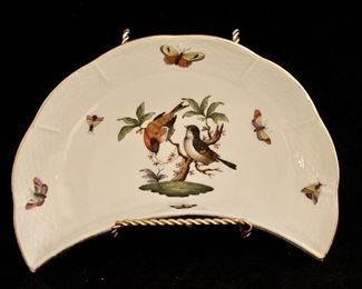 $45 - Herend Crescent Dish; 8" x 5.5" 