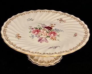 $45 - Crown Staffordshire ' England's Bouquet' Cake Stand, 10" diameter, 4" H
