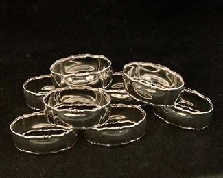 $20; 8 Silverplate napkin rings