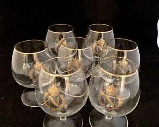 $50 - 6 "Napoleon" Brandy glasses
