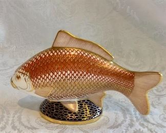 $60; Royal Crown Derby ceramic fish 