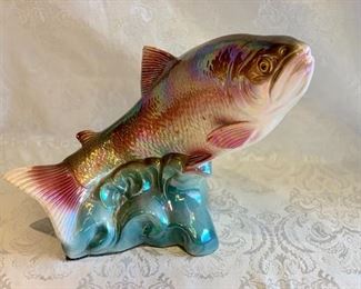 $50; Jema Holland salmon figure with luster finish, 10" x 10"