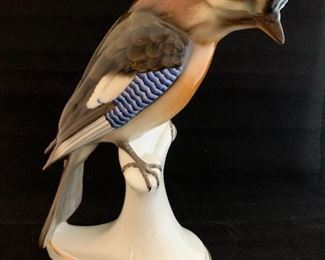 $95; Behscherzer Bavaria large bird figurine; no chips or cracks, paint is worn at beak and eyes; 11.5" H x 8.5" W