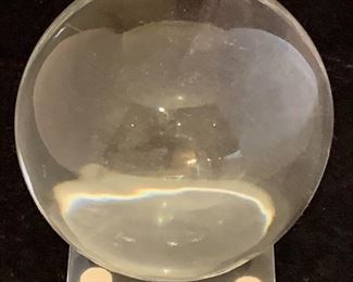 $175; Baccarat Crystal Ball on Baccarat stand, 3.5" diameter