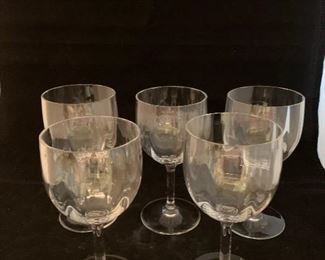 $250; 5 Baccarat Montaigne Optic  Wine Glasses, good condition; 5.75" H
