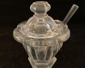 $50; Baccarat Crystal sugar bowl; 4" H x 3.5" W