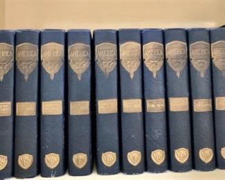 $120; Veterans of Foreign Wars "America" Great Crisis in our History; 12 volume set; 1st volume signed