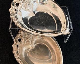 $120 - Pair Wallace sterling hearts