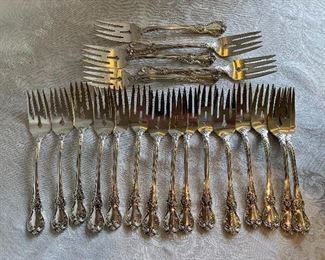 $615; Lot of 20 Towle sterling silver “Old Master” salad forks