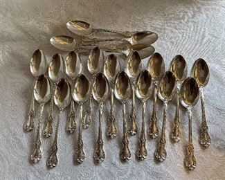 $490; Lot of 21 Towle sterling silver “Old Master” teaspoons