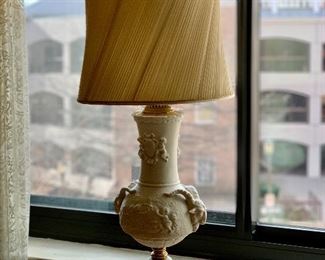 $250; Parian Lamp; approx 34" high
