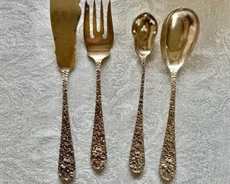 $104 - 4 Stieff sterling serving pieces