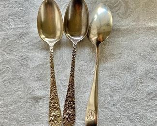 $76 - 3 Stieff sterling tea spoons