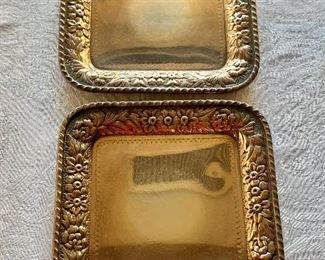 $40 each - 2 Gorham silver plate trays  - 6" by 6"