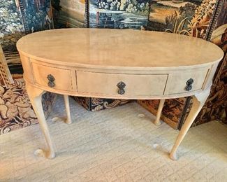 $375 - Vintage oval desk - 42" x 22" x 29"