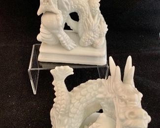 $150 - Pair of dragon book ends or decor