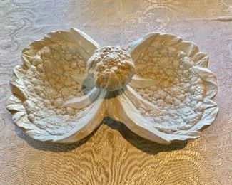 $45 - Double cabbage serving dish - Made in Italy - 11.5"Wx7.5"Dx3.5"H
