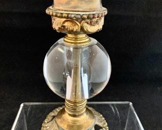 $75 - Vintage lighter - 6"H - glass ball center