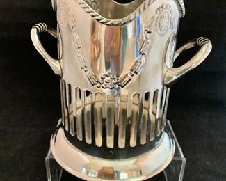 $50 - Metal, double handle champagne bucket - 6.5"H x 6"Diameter on base
