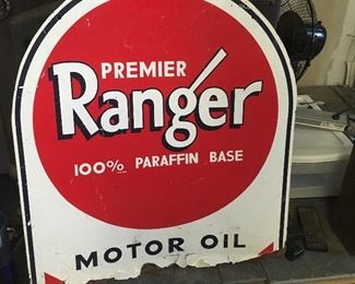 the other side Premier Ranger motor oil petrol sign
