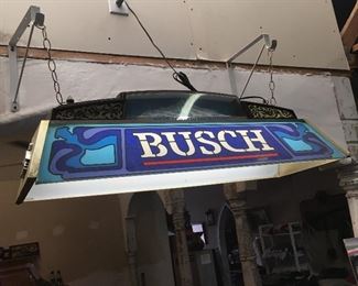 Busch Beer hanging light, great shape and fun colors