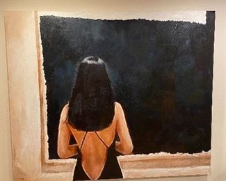 Nava Lundy "Life Imitating Art" Acrylic on Canvas 60" x 72"