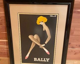 Villemot Bally Poster Framed