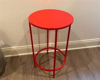 Room & Board Slim Table 15" x 24"h  Round table in Red