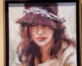 Nava Lundy "A time to Reflect" Original Art, Acrylic on Stretched Canvas Framed