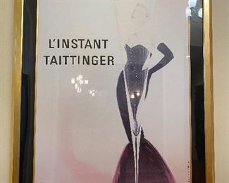 L'Instant Taittinger, a French wine house, raises a toast to Grace Kelly in this vintage oversized Giclee print 53"w x 74" T 
