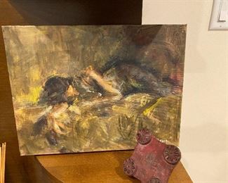 Wynston Edun "Time and a Half" ONE OF A KIND 12' x 16" Acrylic on stretched canvas