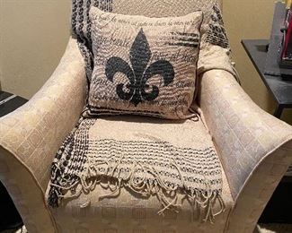 Pair of wing arm chairs 