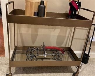 Room and Board Slim indoor/outdoor bar cart 34w 16d 36h