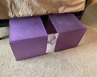 2 Resin Accent tables in Lavender 17 x 17 x 17 