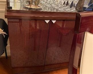 Milano Dining Sideboard with removable hutch Sapelli Mahogany finish 64' x 21" 84"