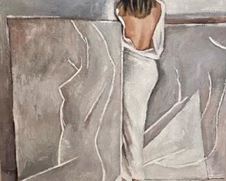 Nava Lundy "the Female Form" Original Art, Oil on Stretched Canvas, 48" x 60"